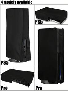 PS 5/PS 5 Pro 主机防尘罩，适用于光盘版和数字版，保护套，便携 - 黑色 - 查看 2