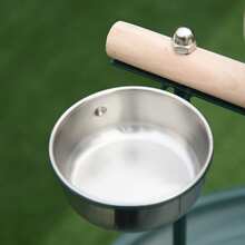 PawHut Bird Perch Stand, T-Stand Bird Training With Perch, Green - Green - View 7