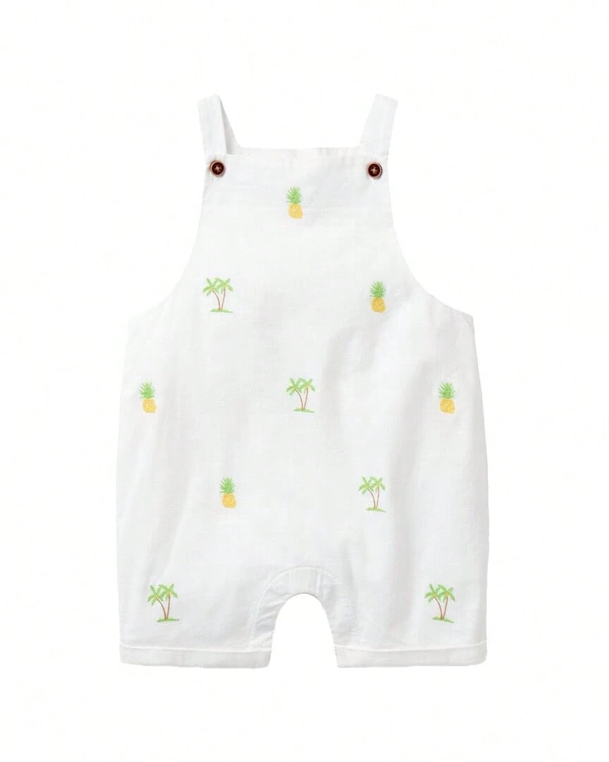 Janie And Jack Pineapple Overall - White - View 1