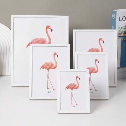 2-In-1 Minimalist WPC Photo Frame (Photo Paper Included), Suitable For Home, Bedroom, Dining Room, Living Room, Can Be Hung On Wall Or Placed On Desk (Photo Paper Shipped Randomly)