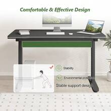 Office Desk/Computer Desk - Ergonomic Modern Computer Workstation Suitable For Home Office Work And Study. - Black - View 4