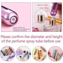 1pc Portable Mini Perfume Atomizer Set - Refillable 5ml Travel-Size Leak-Proof Aluminum Bottles With Precision Sprayer, Great For Purses, Travel & On-The-Go Fragrance Refreshes | Back To School, Fall, Christmas - màu đen - Xem 5