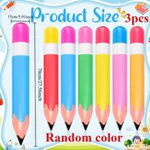 10pcs Giant Inflatable Pencils - Multicolor Combination, Large Blow-Up Crayon Decorations For Back To School, Graduation Party Supplies & Photo Props, Durable Plastic Beach Party Decor, Inflatable Decorations For Halloween, Christmas Event & Party Supplies - Multicolor - View 10