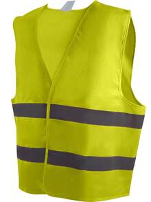 5PCS Men's High Visibility Vest With Reflective Stripes (Yellow & Orange) - Yellow - View 4
