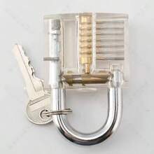 Locksmith Transparent Locks Pick Visible Cutaway Mini Practice View Padlock Hasps Training Skill For Furniture Hardware