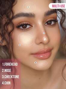 Misslyn Milk Shake Highlighter, Highlighter Powder Palette Makeup, Long Wear Brightening, Makeup Shimmer Illuminate Cosmetic, Champagne Gold & Silver Glitter Highlighter, Face Illuminator Highlighter, Shimmer - #02 - 查看 6