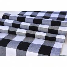 Estilohome.Fsn - Camino De Mesa De 35,5 X 81,3 Cm, 100% AlgodóN, DiseñO De BúFalo, Color Blanco Y NegroVersióN Mejorada - Blanco y Negro - Ver 8