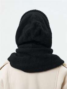 1 szt. Jednokolorowy szalik w stylu ulicznym, ocieplacz na szyję, kominiarka, uniwersalny i modny, idealny na zewnątrz, do pracy, jesień/zimę