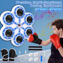 Máquina de boxeo musical de 9 velocidades, máquina de boxeo de pared para niños, máquina de entrenamiento de boxeo inteligente con Bluetooth y guantes de boxeo, equipo de entrenamiento de boxeo para el hogar, la oficina y el gimnasio - Multicolor - Ver 2