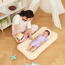 Infant Crib Mattress, Suitable For Baby Boys And Girls, 0-12 Months Newborns Essential, Comfortable Soft And Skin-Friendly (Beige Floral Pattern)