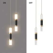 YQYYFC 2-Light Pendant Lights Kitchen Island Dimmable LED Modern Mini Pendant Light, Bedroom Small Pendant Light Fixtures (Black Gold) - Vàng đen - Xem 4