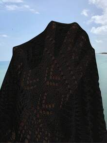 Swim Lushoire Women Plus Size Beach Cover Up Dress For Summer Beach Vacation - Black - View 6