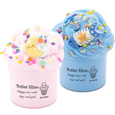Bộ làm slime bơ thơm 70ml, đồ chơi thủ công siêu nhẹ, nhiều màu sắc, bộ đồ chơi tự làm, lý tưởng làm quà tặng trong các bữa tiệc hoặc quà sinh nhật.
