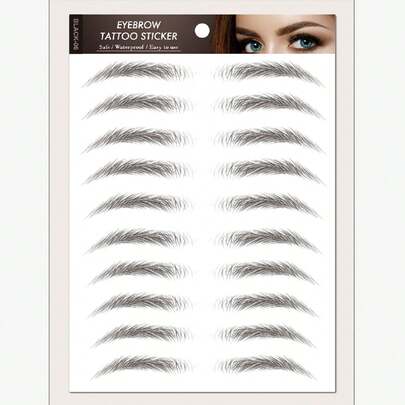 (one Sheet) Simulation Ecological Eyebrow Tattoo Sticker Series Waterproof And Long-lasting Personalized And Sexy Tattoo Sticker