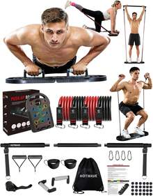 Tabla de flexiones 20 en 1, portátil y plegable, barra de flexiones para gimnasio en casa, manijas para flexiones en el suelo Equipo profesional de entrenamiento de fuerza para hombre y - a - Ver 13