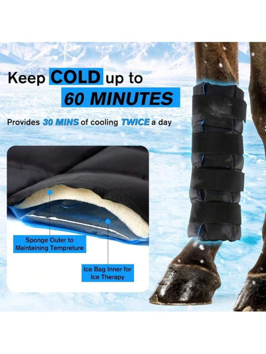Horse Cooling Ice Boots, Cooling Equipment For Horse's Leg Joints, Ankles, Knees, Legs, Hooves, Gifts For Horse Riding Enthusiasts - Multicolor - View 1