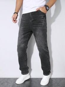 Fashionable Casual Teenager Multi-Pocket Distressed Jeans For Men