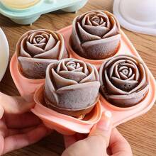 A Silicone 4 Rose-Shaped Ice Cube Tray With A Lid, A 3D Rose-Shaped Ice Cube Mold, And An Ice Ball Maker. Made Of Easy-To-Unmold, Soft, And Reusable Silicone, This Mold Is Perfect For Use In The Freezer, As Ice Cubes For Whiskey, Cocktails,  And Is Also Suitable For Romantic Dates. - trái cam - Xem 5
