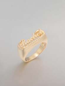 Customized Personalized Name Rapper Style Heart Lace Flower Carved Ring, Father's Day Mother's Day Valentine's Day Birthday Anniversary Gift, Christmas Graduation Family High-End Present For Friends Classmates Silver, Gold Stylish, Fall Fashion, Vintage, Feral, Punk Custom, Personalized, Unique Ideal Gifts For Him Girlfriend, Friends, For Anniversaries, For Birthdays, For Daily Wear, For Prom, For Mother's Day, For Valentine's Day, For Graduation, For Weddings, For Father's Day, For Party,School Supplies,Back To School,For Office,For School,For Classroom,For Teacher Gifts,For University,For Colleague,For Dorm Rooms,For Teacher,For Boys And Girls,For Teenagers,Junior High School Students,Middle School Students,High School Senior High School Students,College Students,University Students,Freshman,Sophomore,Underclassmen,Customized Fashion Word Rings,Look Glamour - Gold - View 59