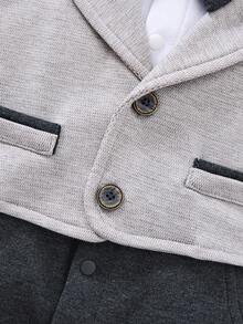 Infant/Toddler Boys' Formal Gentleman Long Sleeve Christening Romper, Spring/Autumn