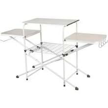 Camping Kitchen Cooking Station With Three Tabletops For Indoor And Outdoor Use - bạc trắng - Xem 1