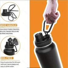 1 32 Oz Stainless Steel Insulated Water Bottle, Reusable Water Bottle, Portable, Double-Wall Vacuum Insulation, Multi-Purpose, Holiday Gift, - 粉色 - 查看 2