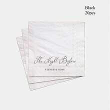 20-500pcs Custom Wedding Napkins, 3-Ply Personalized Cocktail Napkins For Birthday, Engagement, Anniversary, Hen Night, Bachelorette, Baby Shower, Bridal Shower, Suitable For Couple, Lovers, Disposable Beverage/Dessert Napkins For Wedding Table Decorations, Christmas Decor - Multicolor - View 23