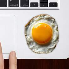 1pc 3D Fried Egg Pattern Home Decor Sticker, Universal For Cupboard, Sliding Door, Laptop, Refrigerator, Toilet Lid, Glass & Metal Surface, Scratch-Resistant, Waterproof, Creative Cartoon Theme Adhesive Decal Wall Decor Room Decor Wall Stickers Wall Sticker Stickers