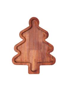 1pc Christmas Wooden Tray, Christmas Tree Shaped Food Tray, Merry Christmas Decorative Trays, Creative DIY Christmas Coloring Decorations,Christmas Party Snack Trays, Afternoon Tea Gathering Tea, Coffee Tray, Christmas Celebration Dessert Tray, Dining Room Table Center Decor, Serving Tray, Kitchen Vegetable & Fruit Tray, Family Food Display Tray, 2026 New Year Decor, Party Favors - Retro Christmas Tree - View 6