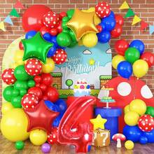 Ensemble de ballons colorés avec étoiles, chiffres et pois, décoration pour anniversaire en famille, 1er anniversaire, décoration de fête d'anniversaire pour enfants