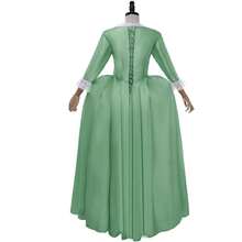 Musical Hamilton Cosplay Costume Angelica Peggy Eliza Schuyler Sisters Dress Girls Hamilton Colonial Dress Green - 綠色 - 查看 3
