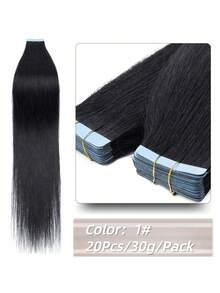 Kercsityn Tape In Human Hair 10-24 Inch Piano Color Hair Extensions Silky Straight Remy Human Hair Seamless Skin Weft Tape In Hair Extensions 20Pcs - S1 - View 12