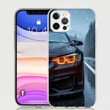 Funda Deportiva Negra Blanca compatible con B-BMW, compatible con  16 15 Plus 11 14 Pro Max 13 12 Mini 16E XS X XR 7 8 + SE, Patrón Personalizado Co, Funda compatible con  17 pro max,  17 pro,  17,  16 pro max - FB839-7 - Ver 8