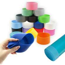 Protetor Garrafa Térmica Perfil Alto Base de Silicone Resistente Maleável Acessório Protege Inox - Defeitos 8cm - Visão 5