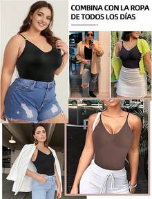 3 PCS Body Moldeadora de Mujer,Shapewear Body para Mujer con Control de Abdomen,Can Efecto de tensar el Abdomen y Levantar los glúteos,Perfecto para recuperación posparto y Modelado Corporal - Extra Grande - Ver 4
