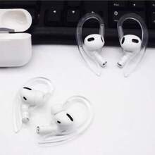 2pcs Transparent Earphone Anti-Lost Ear Hooks Compatible With Apple Bluetooth Earphones, Airpod Ear Hooks, Ear Clips, Ear Caps, Soft Silicone Rotatable & Adjustable Accessories - Transparent - View 7