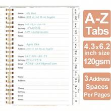 Address Book With Alphabetical Tabs Small Address Book Spiral With Address Contacts Special Date Phone Birthday And Internet Login Password For Home And Office 4.3" X 6.2" Rose Leaf - RoseLeaf - View 3