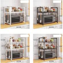 1pc Microwave Oven Storage Rack For Kitchen Oven Cabinet - Thickened Microwave Oven Storage Shelf - Multi-Layer Home Kitchen Storage Dish Cabinet & Kitchen Storage & Racking Shelf - Multicolor - View 9
