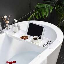 Multi-Function Retractable Bathtub Storage Rack Bath Tray Shelf Tub  Towel Storage Shelf Kitchen Sink Drain Holder - Multicolor - View 2