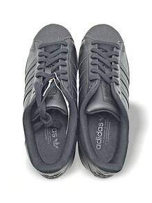 Adidas Superstar, Giày thể thao nam thoải mái, buộc dây, phù hợp để mang hàng ngày - đen - Xem 5