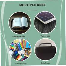 NASSMOSSE Cubierta bíblica Oxford Tela Biblia Bolsa bíblica portátil con asa, Cremallera y Muchos internos de la Iglesia Protectora de Bolsillo Manga para niñas Mujeres Hombres Hombres - 1 - Ver 3