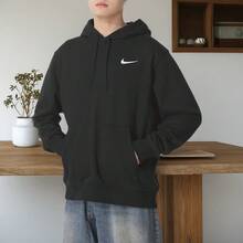 Nike 男士卫衣 M NK TM CLUB 卫衣 PO ZTS 休闲上衣 运动服 日常套头衫 HF1177-010 - 黑色 - 查看 5