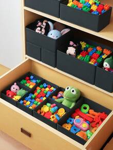 3pcs Foldable Non-Woven Fabric Storage Boxes, Halloween Thanksgiving Christmas Decor Storage Bins, Toy Clothes Underwear Socks Drawer Organizer, Wardrobe Collapsible Storage Containers, Holiday Party Gifts