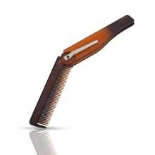 Peine de plástico plegable para barba, flequillo y peinado, pequeño y portátil, color negro, con dientes duros - multicolor - Ver 14