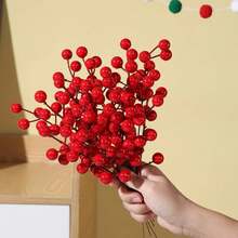 10/20/30PCS 10.23inch Artificial Pine Needles Branches, Christmas Fake Pine Needle Decorations, Fake Plants, Autumn Decorations, Winter Decorations Christmas Decorations, Birthday Gifts, Holiday Essentials, Bedroom Decorations, Room Decorations, Home Decorations