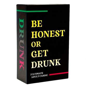 SÉ HONESTO O TOMA UNA BEBIDA, Bebida sincera, Reuniones informales, Cartas de juego, Juegos de beber para fiestas de adultos, Juego de beber de adultos, Juegos de cartas para borrachos, Juego de fiesta de adultos, Diversión de despedida de soltera Juegos de adultos para la noche de juegos