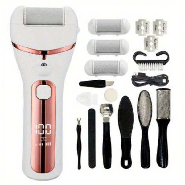 A USB Charging Foot Massager, Equipped With A 10,000 Rpm Motor And 3 Speed Adjustment Modes, Along With An LED Light And Display Screen, As Well As A Set Of Foot Shaping Accessories, Is An Excellent Gift Choice.