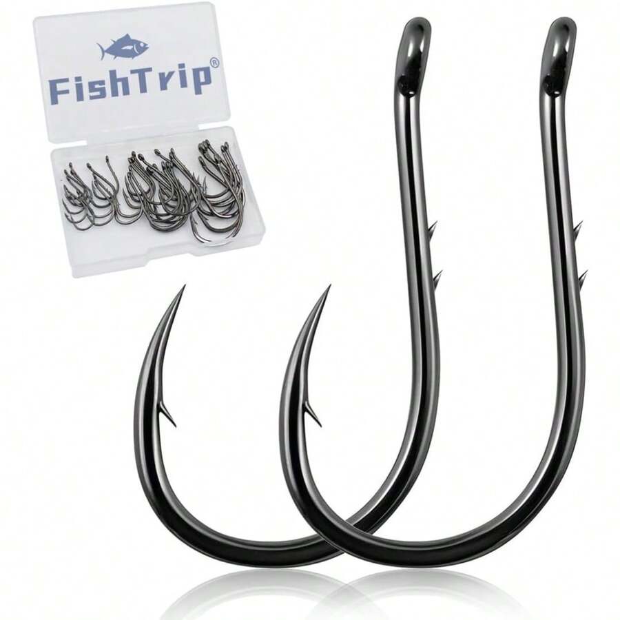 Fish Hooks 50/100pcs Fishing Circle Hooks - 3X Strong High Carbon Steel  Hooks For Catfish, Bass, Saltwater & Freshwater Hamecons De Pche