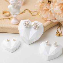 Giá đỡ trưng bày bông tai hình trái tim sáng tạo INS, giá giữ bông tai trang sức, đạo cụ chụp ảnh và trưng bày trang sức. - Nhiều màu - Xem 3
