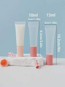 化妆品软管包装材料：唇彩、鸭嘴涂抹头、眼霜和乳液、透明软管样品、旅行软管、分装瓶 - 彩色 - 查看 7